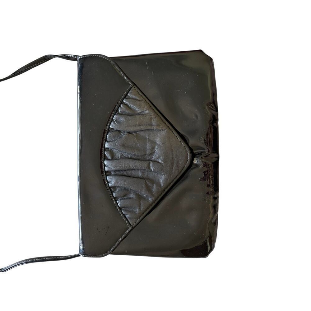 Mardane Black Patent Leather USA Shoulder Bag Clutch Purse Y2k Vinage - Picture 4 of 10
